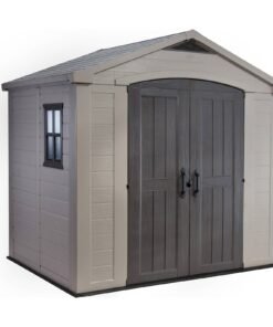 Keter Factor Apex Garden Storage Shed 8 x 6ft – Beige/Brown